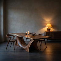 Scandinavian Freeform Dining Table For Family Dining Room, view 9
