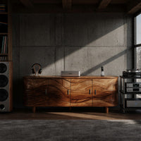 Where the Sound Settles: A Carved Wave Media Console, view 9