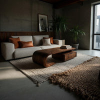 Single Drawer Coffee Table with Sculpted Scroll Leg, view 9