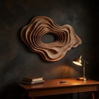 Wood Grain Turned Into Ripples, an Organic Wall Sculpture, view 9 — view 9