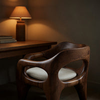 Solid Wood Chair Sculptural Natural Accent Living Space, view 9