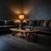 Minimalist Curved Coffee Table For Modern Home, view 9