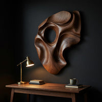 One Walnut Block, Hollowed Into a Wall Sculpture, view 9 — view 9