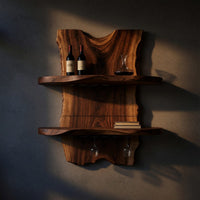 Solid Wood Wine Rack Mid Century Decorative Holder Home Bar, view 9