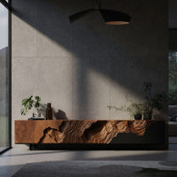 Ridge-Carved Front Media Console, Made to Order, view 9