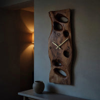Solid Wood Clock Carved Wall Living Room, view 9