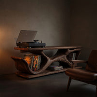 Solid Wood Record Player Stand Scandinavian Display Music Corner, view 9