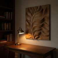 Concentric Contours in Oak, a Carved Wall Relief, view 9 — view 9