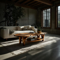 Oval Top, Branch-Form Legs, Coffee Table in Solid Wood, view 9