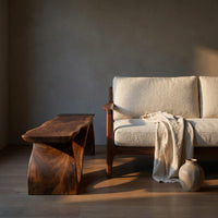 Architectural Bench Sculpted For Modern Hallway Decor, view 9