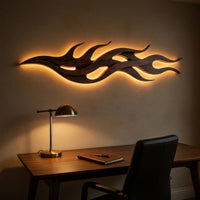 Braided Current Walnut Wall Relief, Low and Long, view 9 — view 9