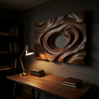 Dune Ripple Wall Relief, Cut and Carved by Hand, view 9 — view 9