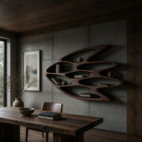 Leaf-Pod Bookshelf Carved with Nine Open Cells, view 9