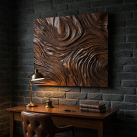 Whorls and Ridges Carved Into a Square Wall Panel, view 9 — view 9