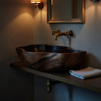 Solid Wood Sink Vanity Mid Century Bathroom Decor, view 9