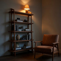 Solid Wood Standing Shelf Living Room Corner, view 9