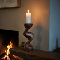 Solid Wood Candle Holder Mid Century Living Room Modern, view 9