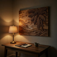 Palm and Dune Diptych, Two-Panel Carved Wood Wall Art, view 9 — view 9