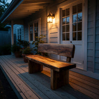 Solid Wood Outdoor Garden Bench Handcrafted Patio, view 9