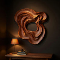 Inward Current, a Carved Walnut Wall Sculpture, view 9 — view 9