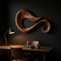 One Length of Walnut, Curled Into a Wall Sculpture, view 9 — view 9