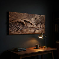Shoreline Wave Relief for a Bright Coastal Room, view 9 — view 9
