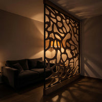 Solid Wood Room Divider With Openwork Bedroom, view 9