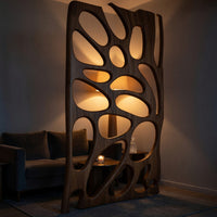Solid Wood Room Divider Artistic With Sculptural Design Bedroom Living, view 9