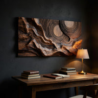River and Sun in One Walnut Slab, Carved Wall Art, view 9 — view 9
