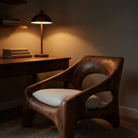 Solid Wood Chair Sculptural Outdoor Porch, view 9