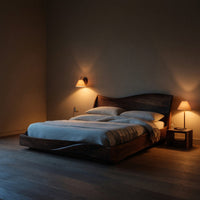 Solid Wood Bed Frame Handcrafted Bedroom Interiors, view 9