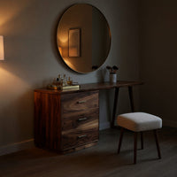 Solid Wood Dressing Table Makeup Vanity Desk Studio Apartment Beauty Space, view 9