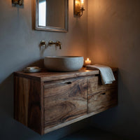 Solid Wood Bathroom Vanity Handcrafted Cabinet, view 9