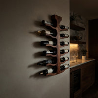 Solid Wood Wine Rack Wall Mounted Bar Storage, view 9