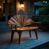 Solid Wood Outdoor Garden Bench Rustic Solid Entryway Hallway, II, view 9
