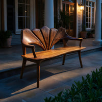 Solid Wood Outdoor Garden Bench Solid Live Edge Entryway Living Area, view 9