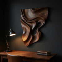 Driftshield Carved Wall Art in Figured Walnut, view 9 — view 9