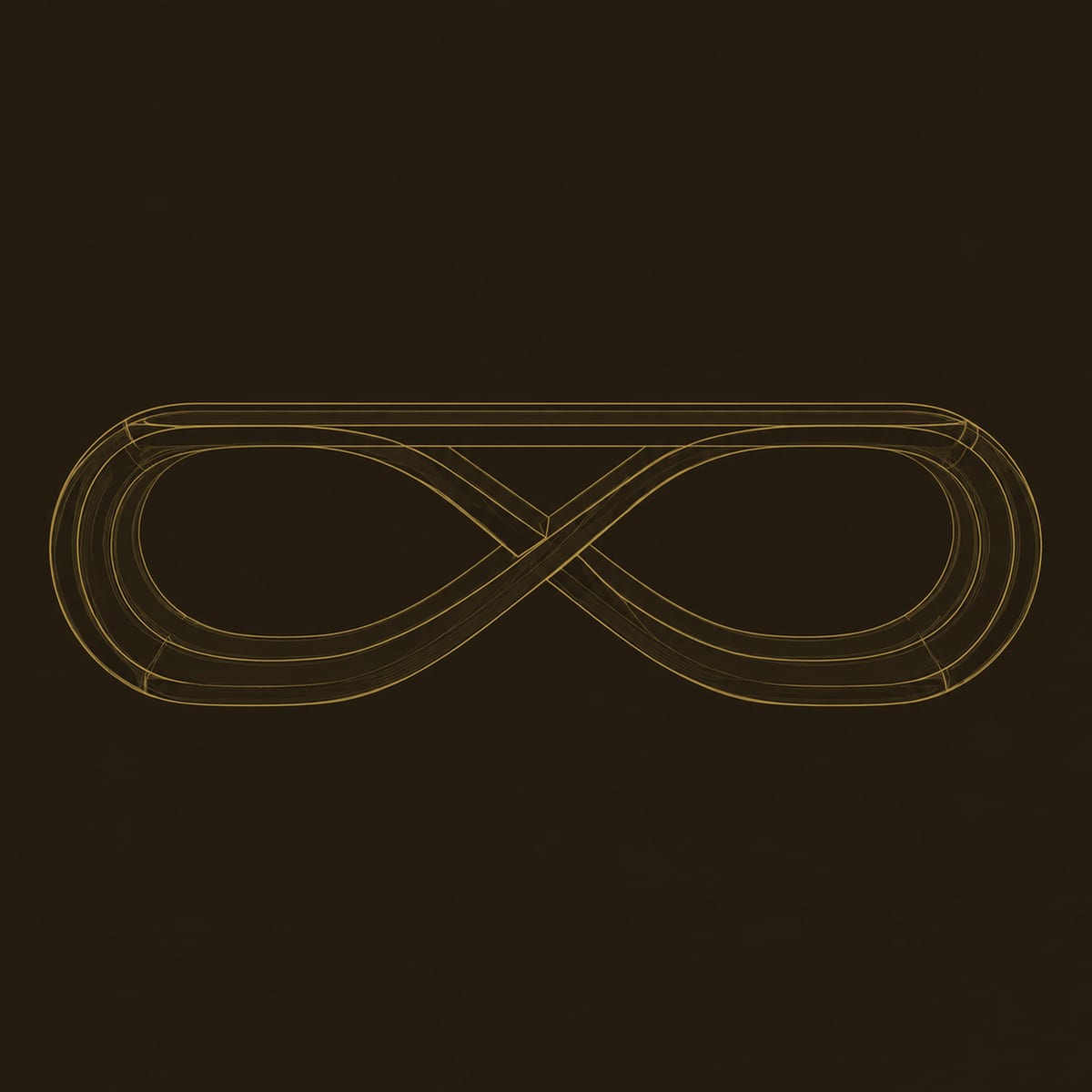 Infinity Loop Bench With Open Figure Eight Base dimension diagram