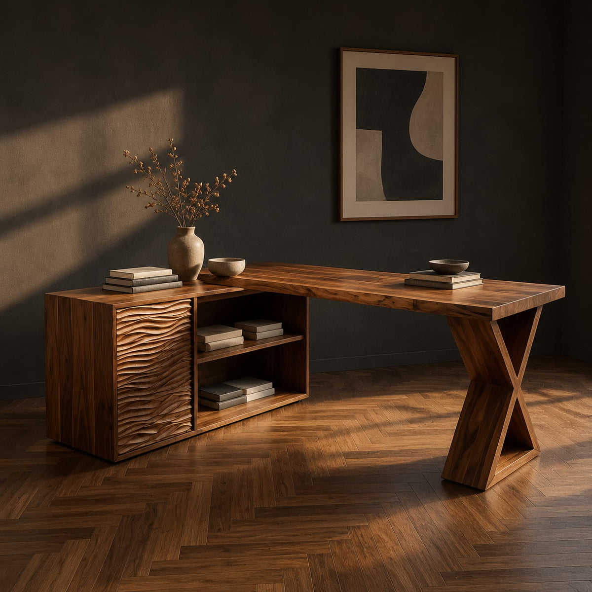 Natural wood grain detail