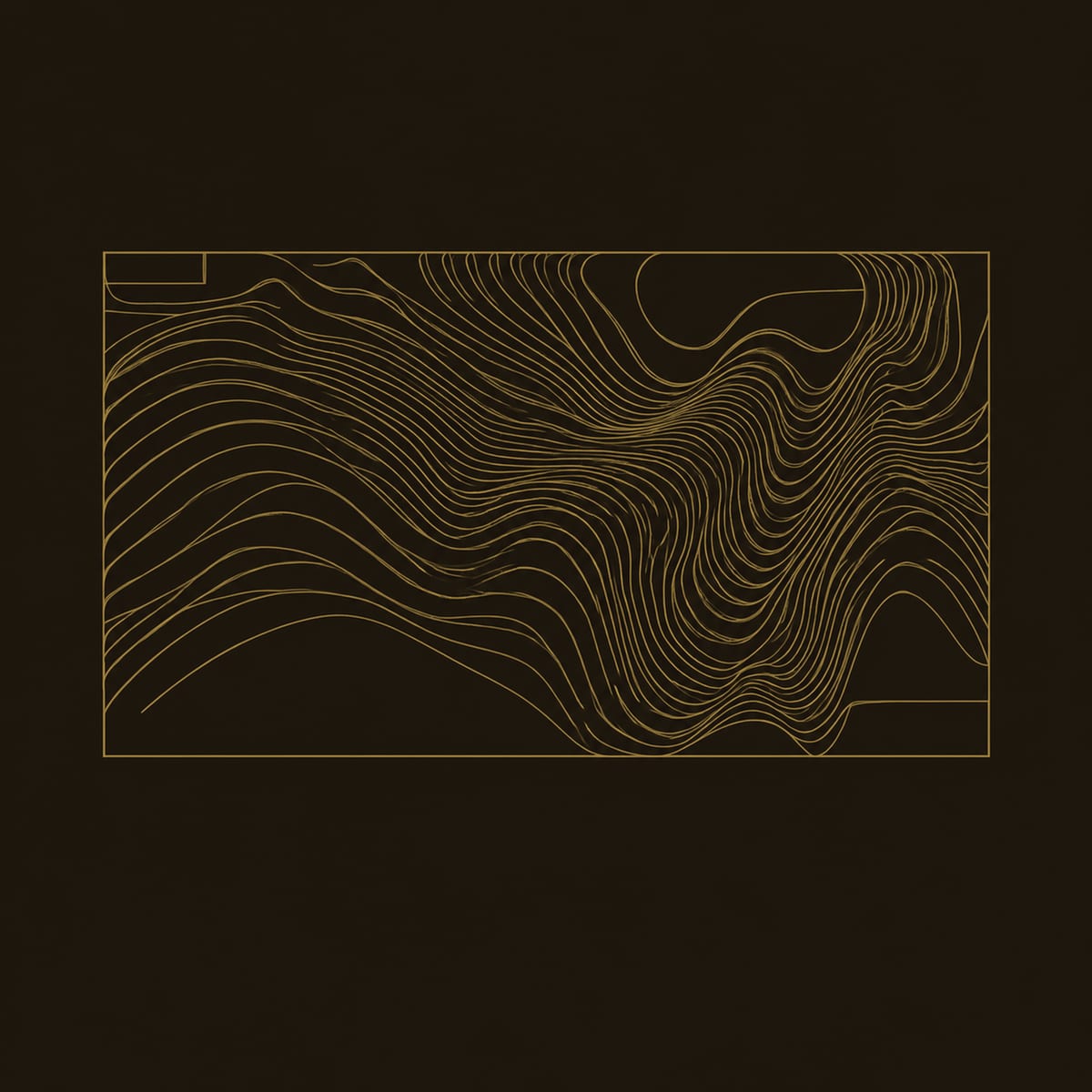 Layered Wave Relief Wall Art Panel In Solid Wood dimension diagram