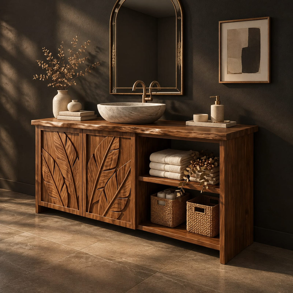 Natural wood grain detail