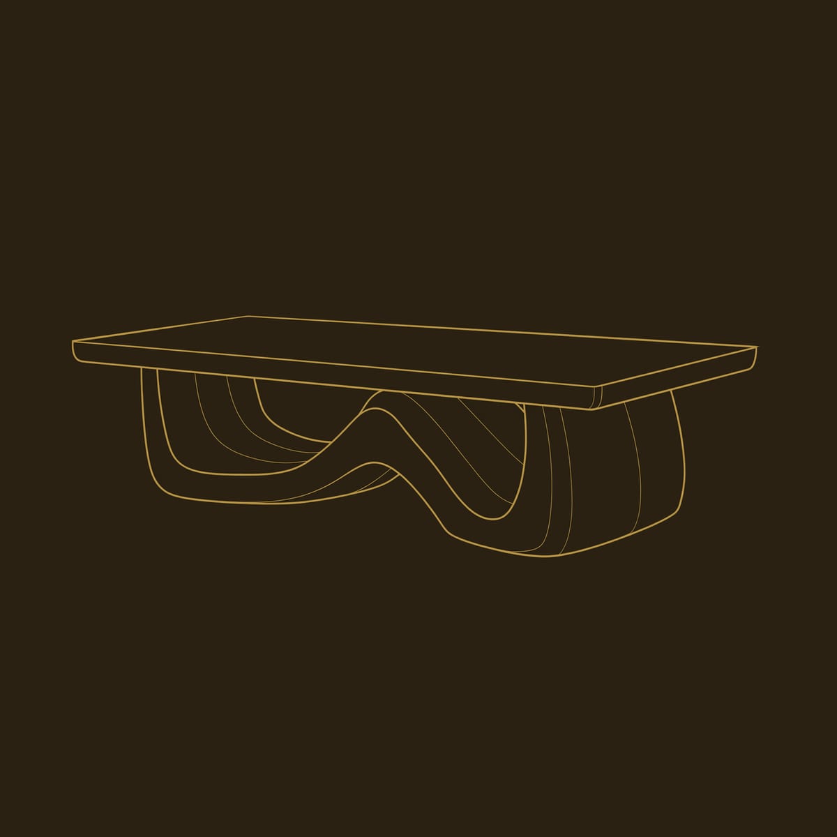 Light Oak Tone Coffee Table for a Bright Living Room dimension diagram