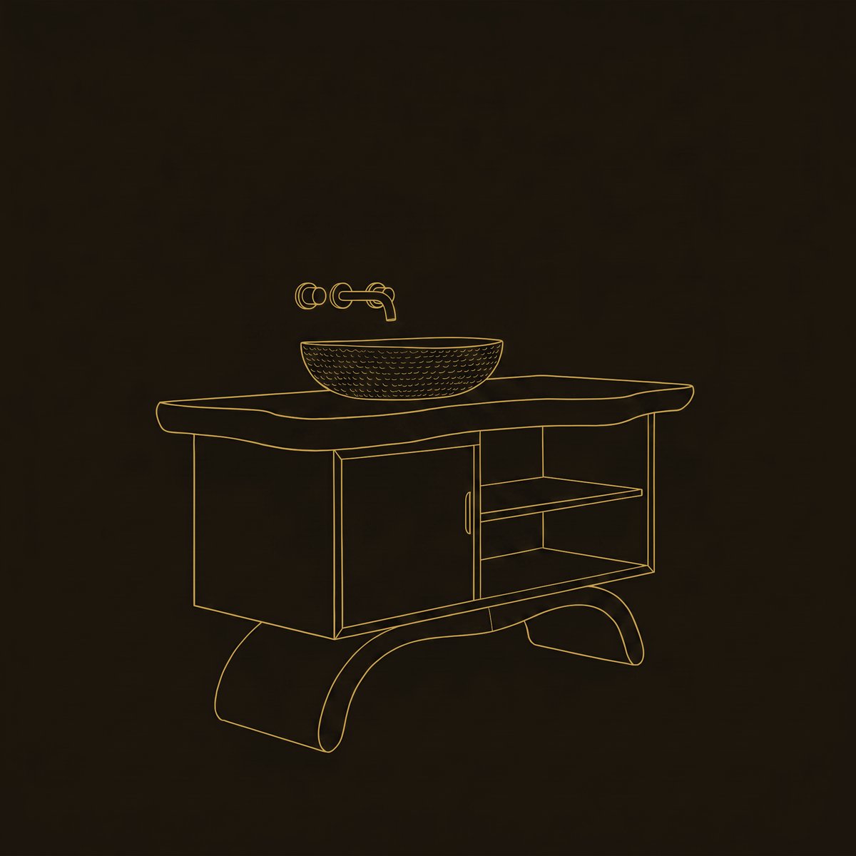 Solid Wood Bathroom Vanity Double Sink Master dimension diagram