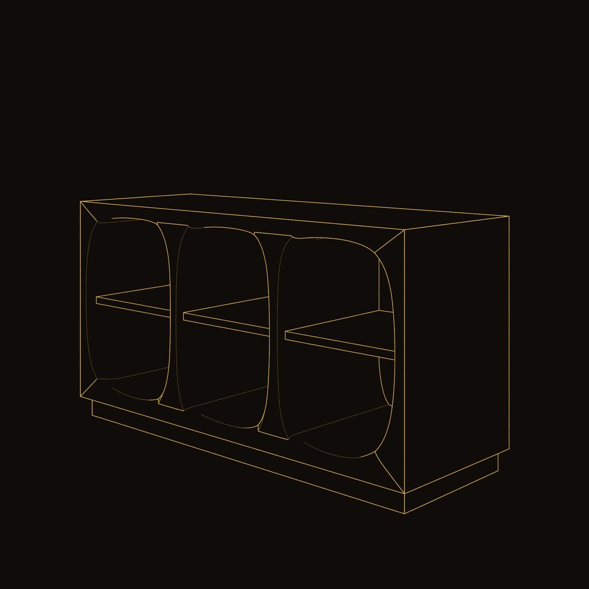 Solid Wood Record Player Stand Arch Vinyl Storage Cabinet Luxury Lounge dimension diagram