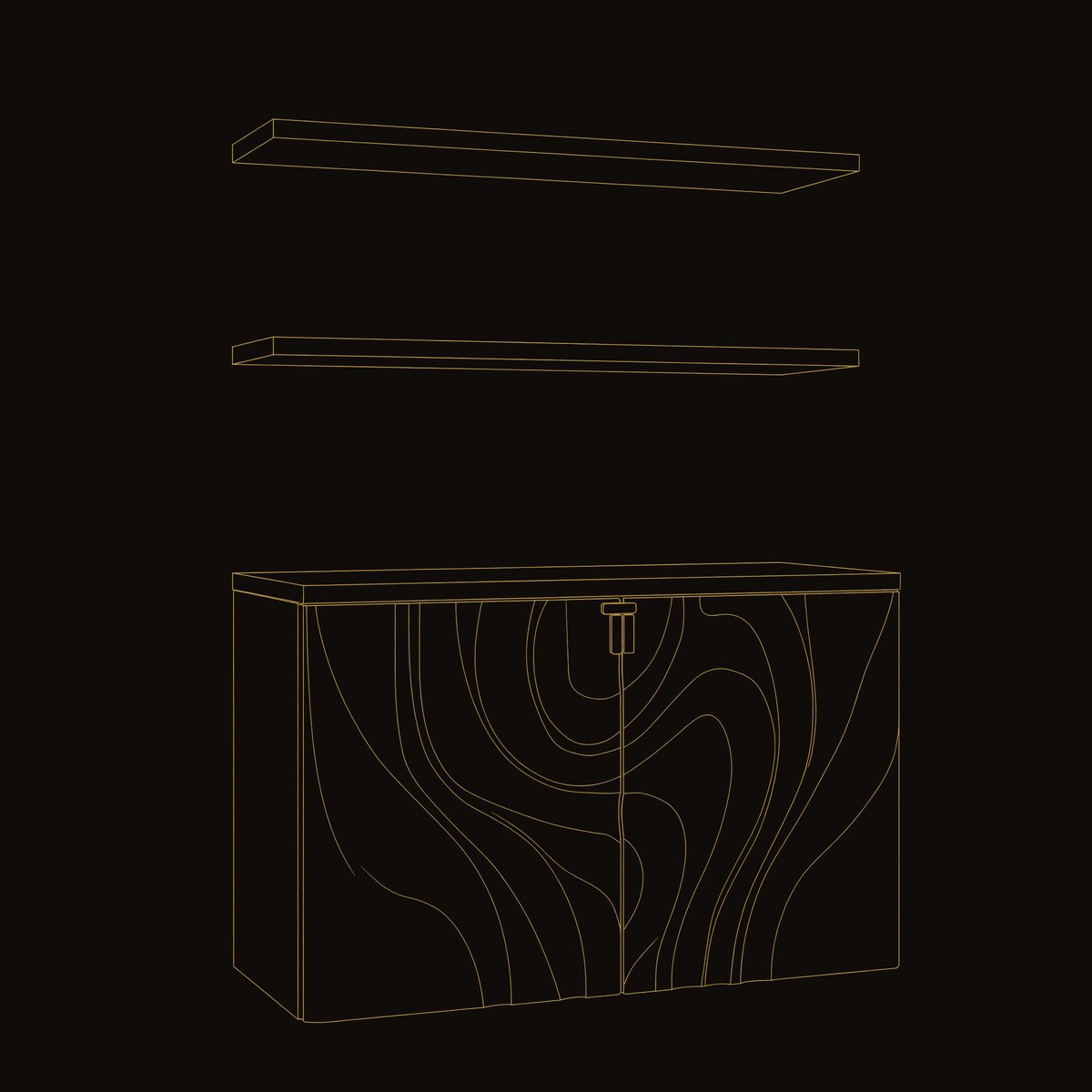 Solid Wood Corner Wall Bathroom Shelf Hand Carved Cabinet dimension diagram