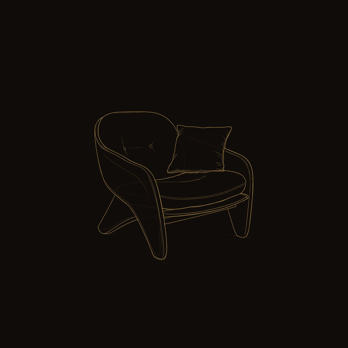 Solid Wood Chair Natural Bedroom Reading Corner dimension diagram