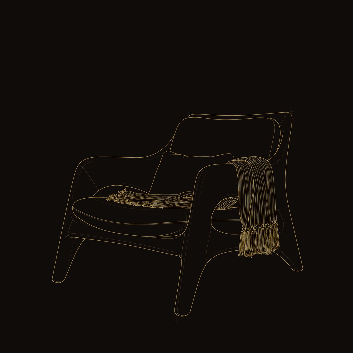 Solid Wood Chair Natural Home Balcony dimension diagram