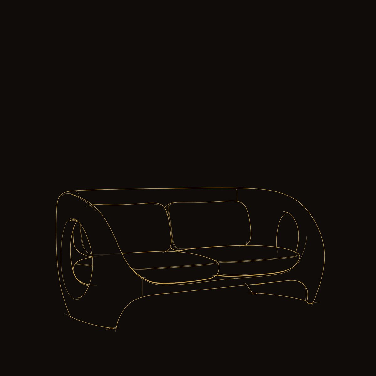 Solid Wood Sofa Elegant Sculptural Quiet Luxury dimension diagram