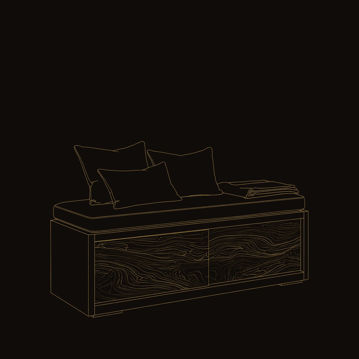 Solid Wood Entryway Storage Bench Coastal Living Room dimension diagram