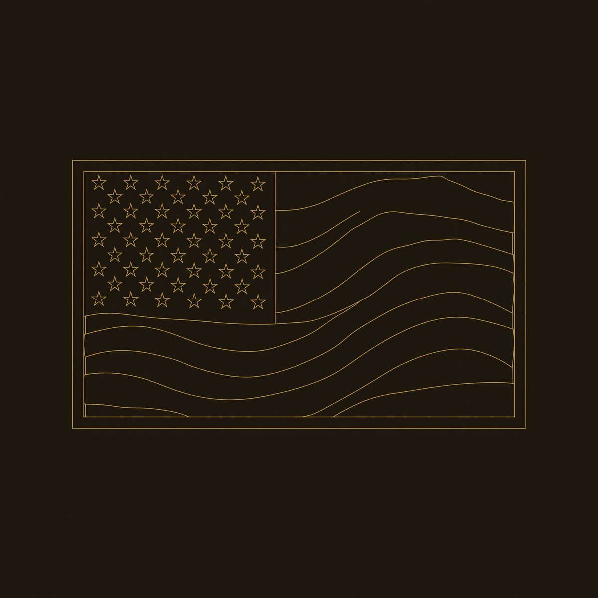 Backlit Wooden American Flag Wall Art, Made to Order dimension diagram